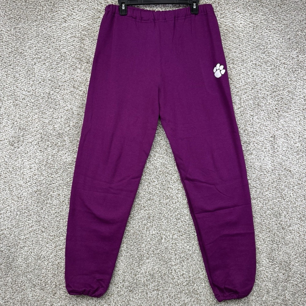 Vintage 90s Clemson Tigers Sweatpants Men's Size Small Purple Jogger Russell